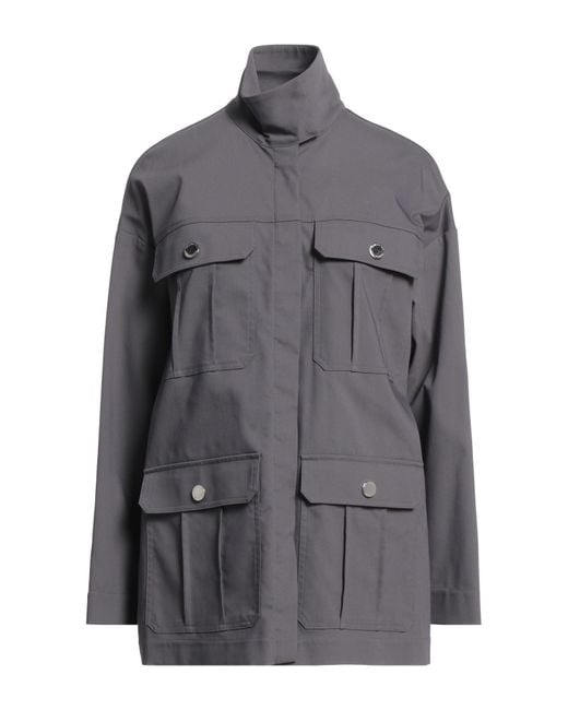 Patrizia Pepe Gray Jacket Cotton, Polyamide, Elastane