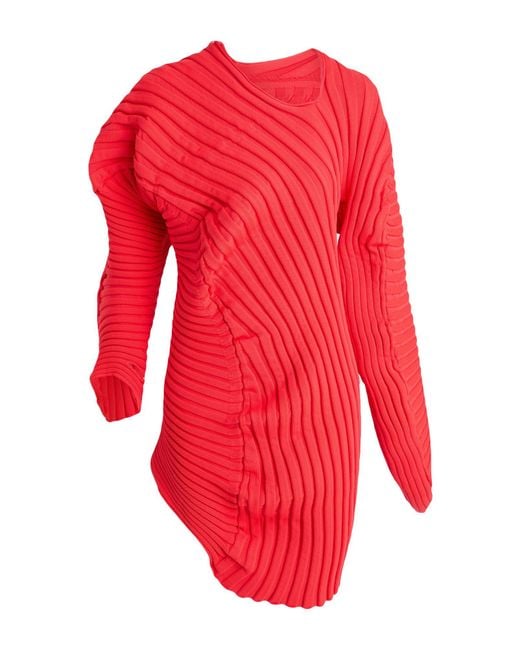 Issey Miyake Red Sweater Polyester