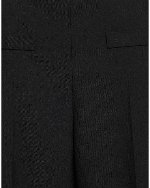 Sandro Black Pants Polyester, Virgin Wool
