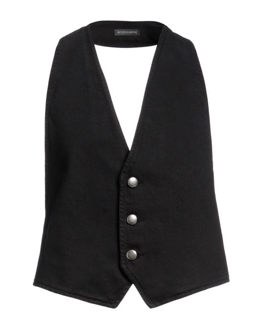 Ann Demeulemeester Black Tailored Vest Cotton