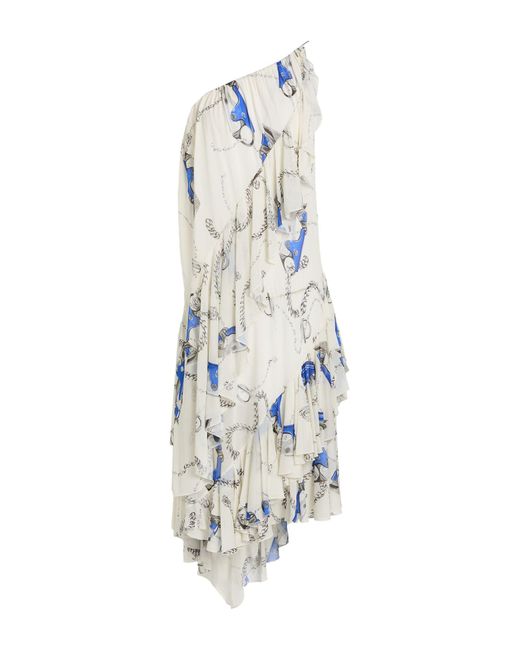 Burberry White Midi Dress Viscose