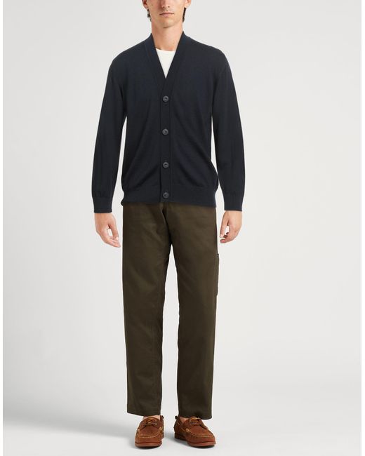 Alpha Studio Blue Midnight Cardigan Merino Wool for men