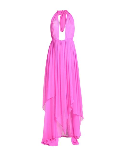 retroféte Pink Maxi-Kleid