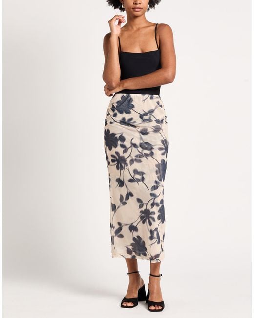 ViCOLO Natural Midi Skirt Polyester, Elastane
