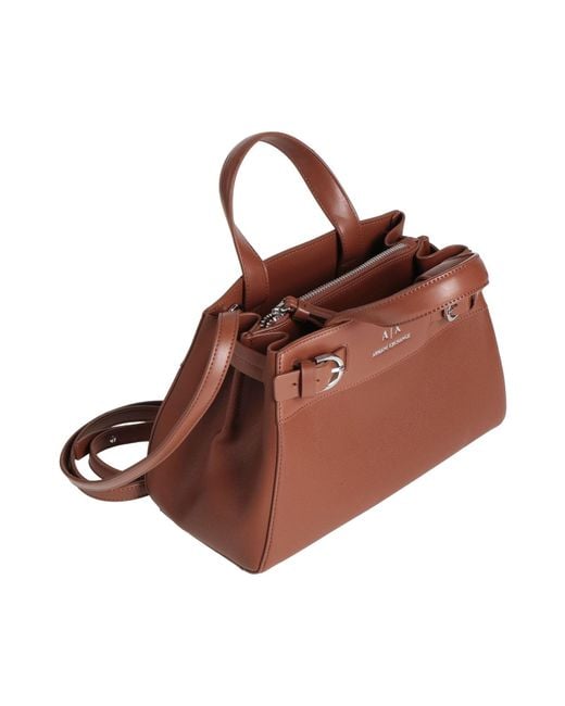 ARMANI EXCHANGE Brown Handbag Polyester, Polyurethane