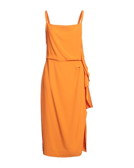 Caractere Orange Midi Dress