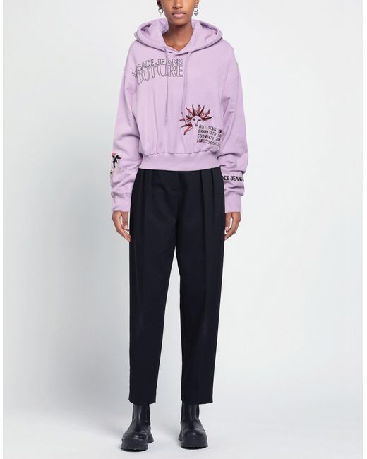 Versace Jeans Couture Pink Sweatshirt Cotton, Elastane