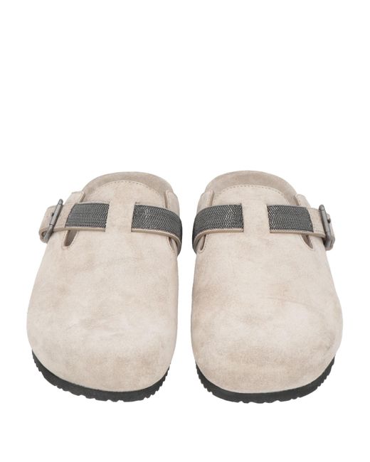 Brunello Cucinelli White Mules & Clogs