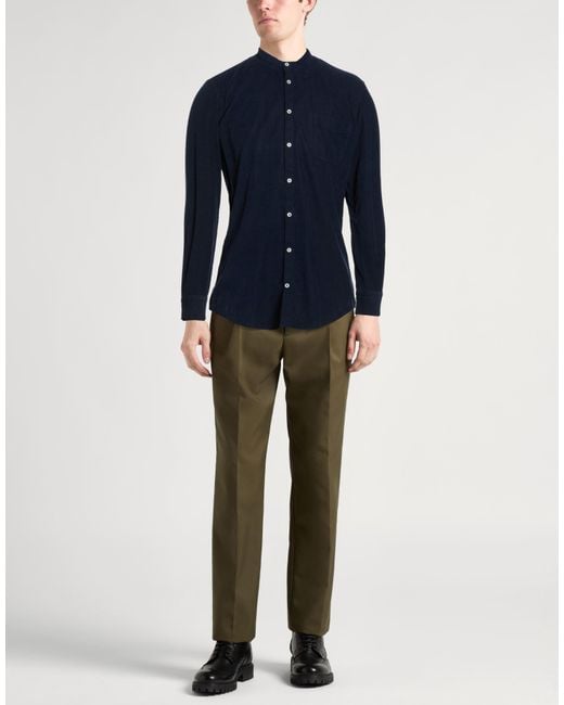 Massimo Alba Blue Midnight Shirt Cotton for men