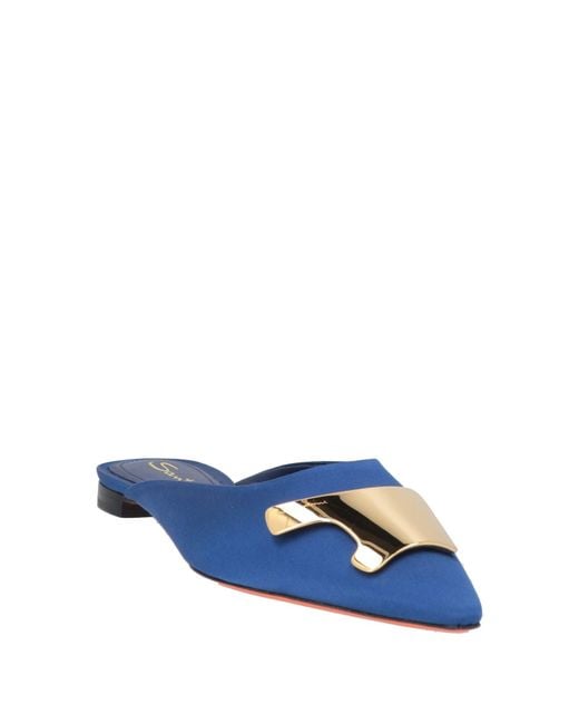 Santoni Blue Mules & Clogs