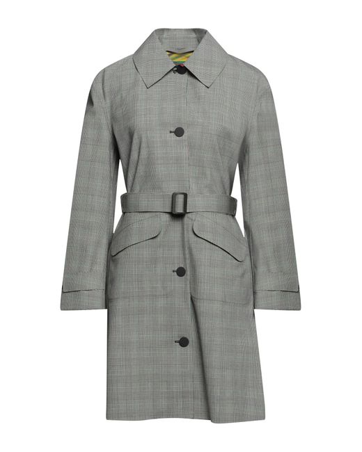 Emporio Armani Gray Overcoat & Trench Coat