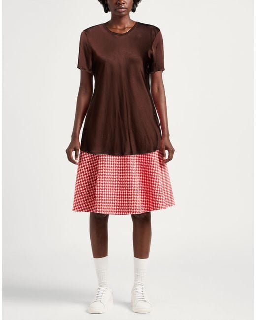 Manila Grace Brown T-Shirt Viscose, Elastane
