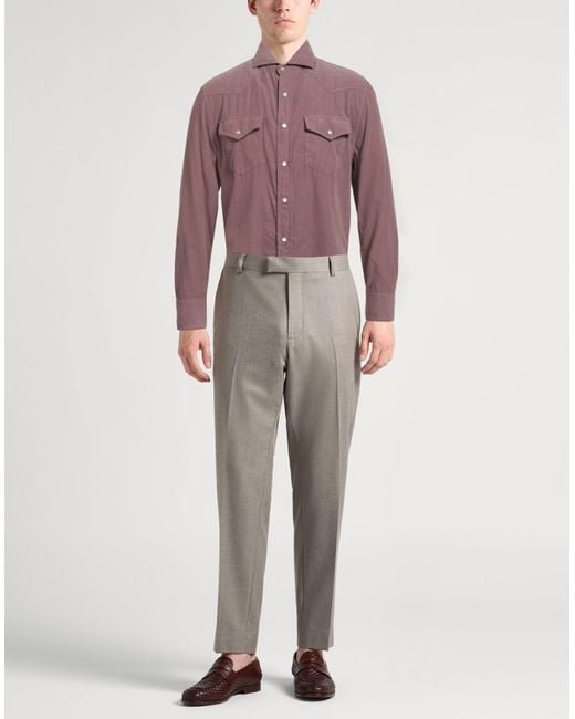 Brunello Cucinelli Purple Shirt for men