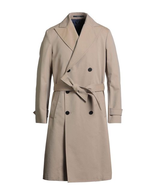 Drumohr Natural Overcoat & Trench Coat Cotton, Polyamide for men