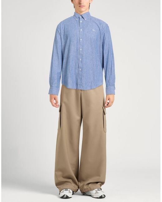 Harmont & Blaine Blue Shirt Cotton, Linen for men