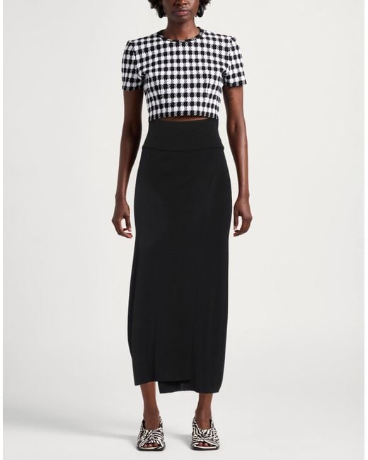Isabel Benenato Black Maxi Skirt Viscose, Polyester