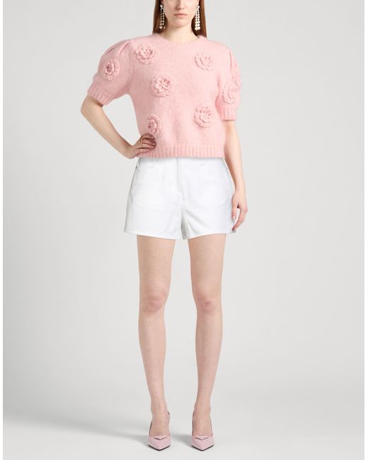 Valentino Garavani White Denim Shorts Cotton