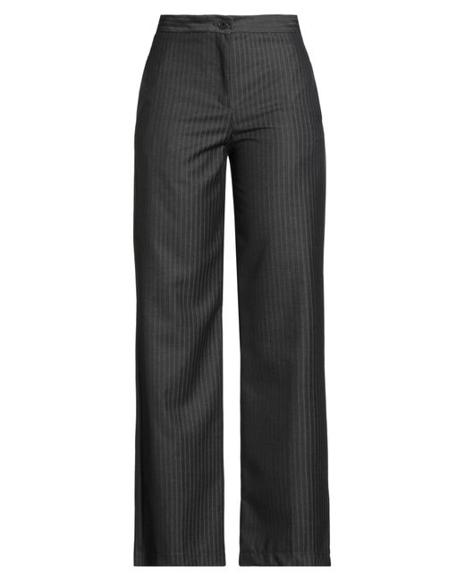 ViCOLO Gray Charcoal Pants Polyester, Viscose