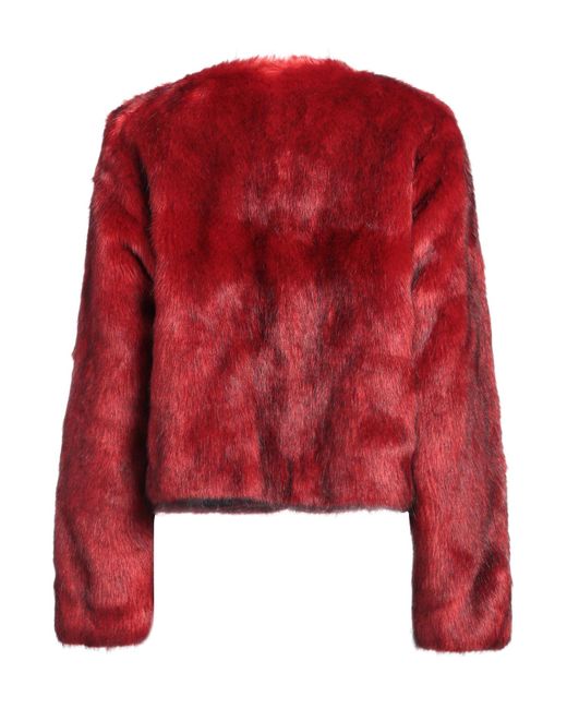 MICHAEL Michael Kors Red Shearling & Teddy
