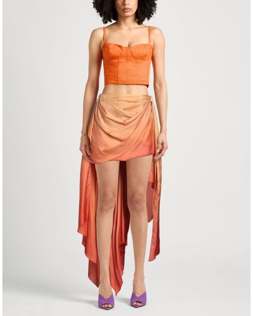 Zimmermann Orange Mini Skirt
