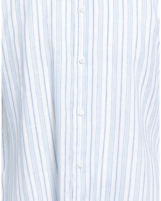 Fedeli Blue Shirt Linen for men