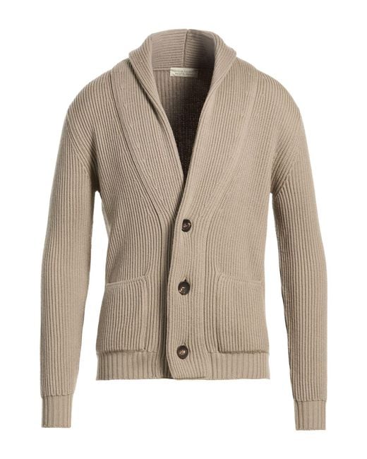 FILIPPO DE LAURENTIIS Natural Cardigan Merino Wool for men
