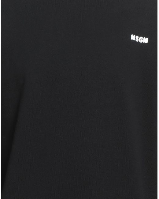 MSGM Black Sweatshirt Cotton for men