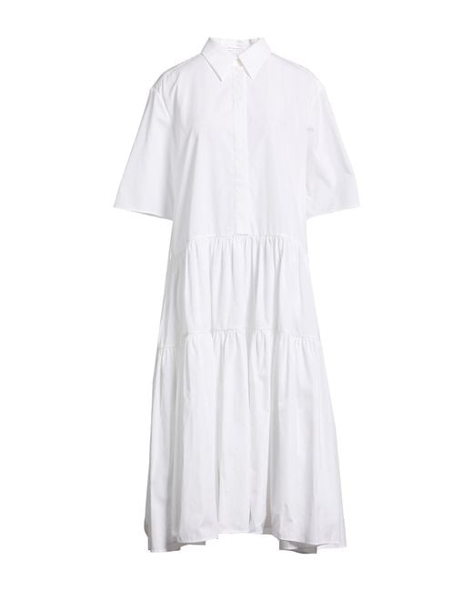 CECILIE BAHNSEN White Midi Dresses
