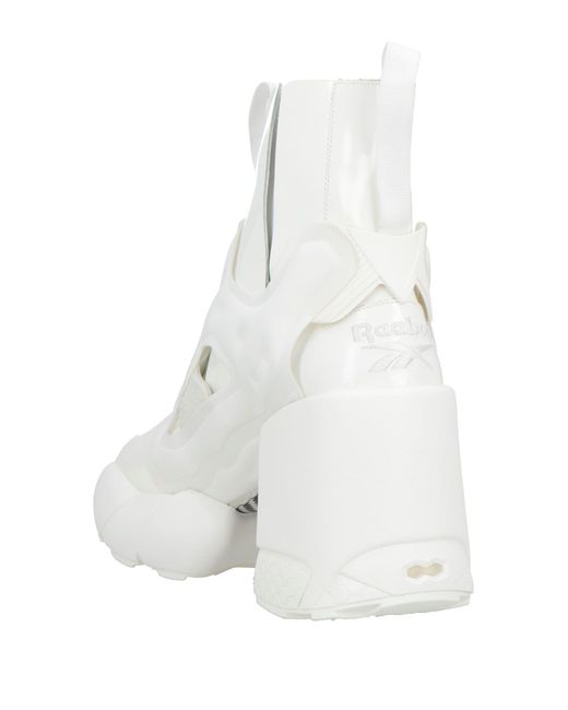 Maison Margiela White Ankle Boots Soft Leather, Textile Fibers