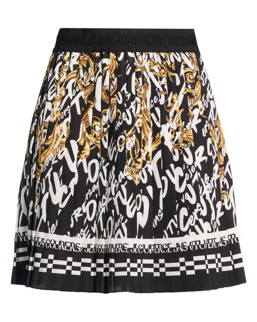 Versace Jeans Couture Black Mini Skirt Polyester