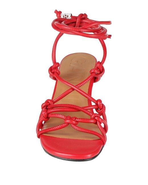 Ganni Red Sandals