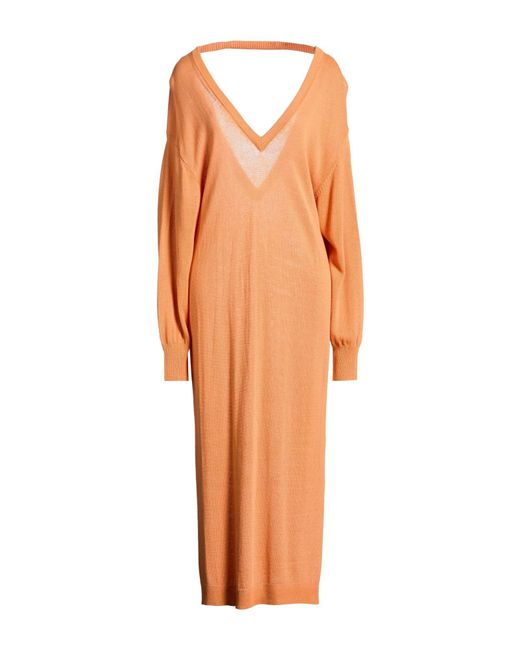 REMAIN Birger Christensen Orange Midi Dress