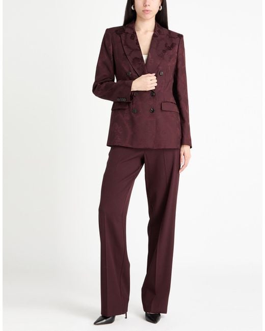 Etro Purple Blazer Viscose, Wool