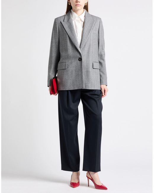Peserico Gray Blazer Virgin Wool, Elastane