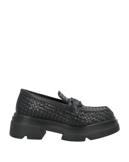 Emanuélle Vee Black Loafers Leather