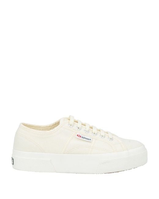 Superga White Sneakers Textile Fibers