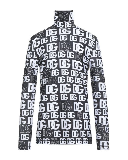 Dolce & Gabbana White T-Shirt Polyester, Elastane for men