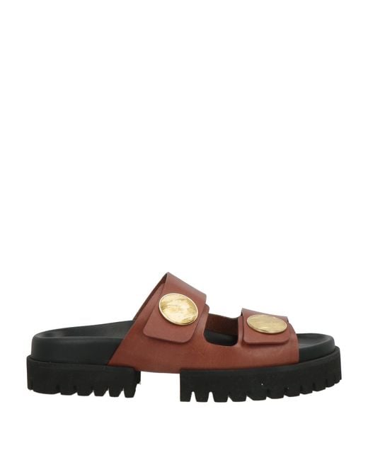 MARIA LUCA Brown Sandals Leather
