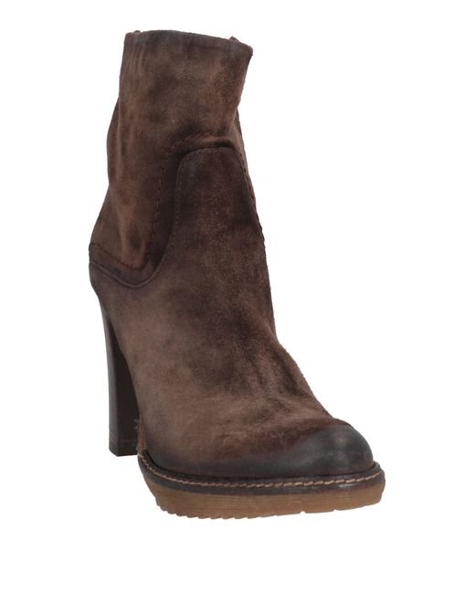 Manas Brown Dark Ankle Boots Leather
