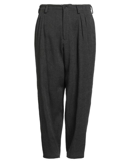 Yohji Yamamoto Black Pants Linen, Wool, Nylon, Cotton, Cupro for men