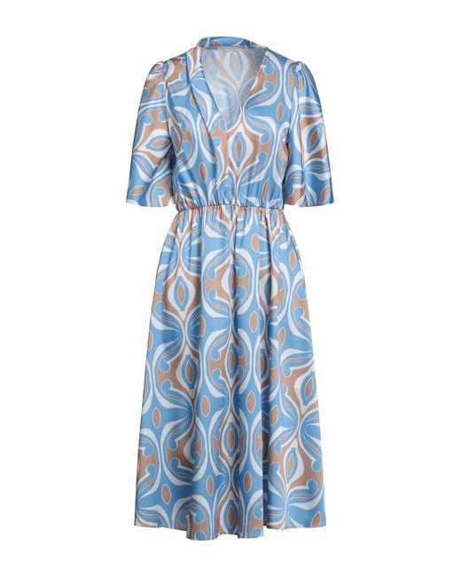 Biancoghiaccio Blue Midi Dress