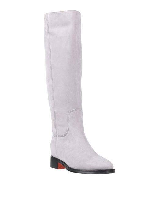 Santoni White Light Boot Leather