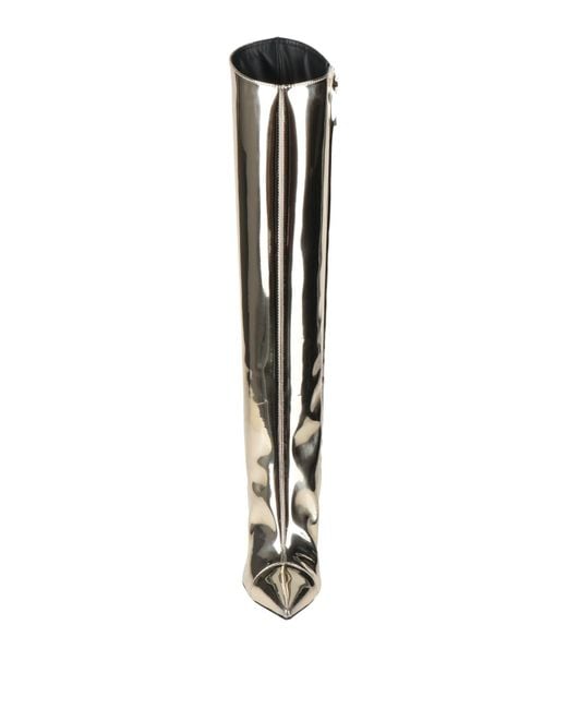 Alexandre Vauthier White Boot Leather