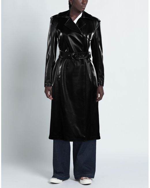 Patrizia Pepe Black Overcoat & Trench Coat