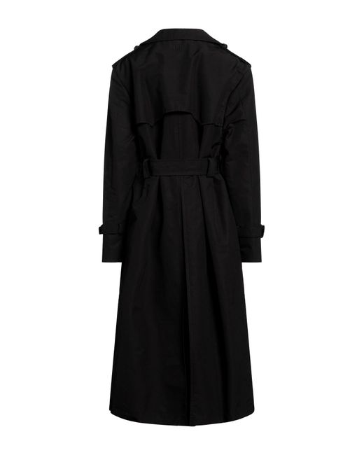 MSGM Black Overcoat & Trench Coat