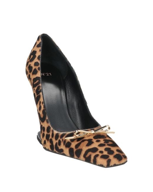 N°21 White Camel Pumps Leather