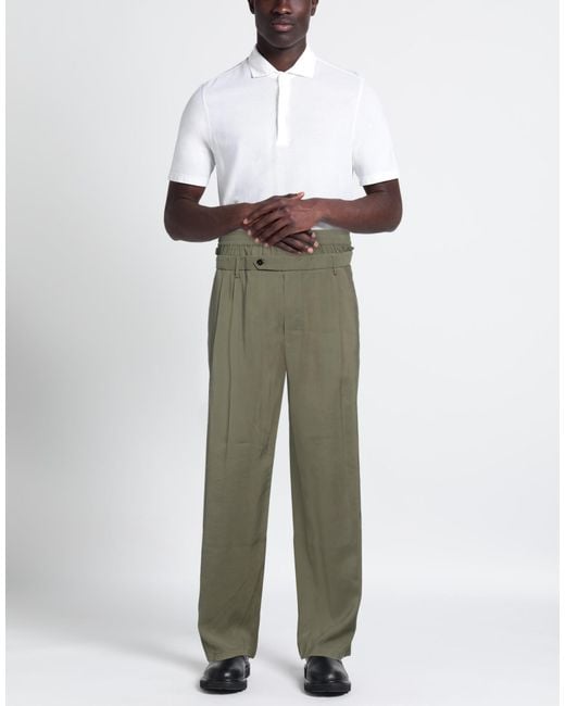 MSGM Green Pants for men