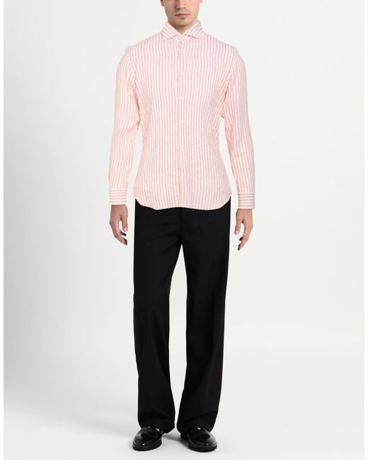Savile Row Pink Shirt Cotton, Linen for men