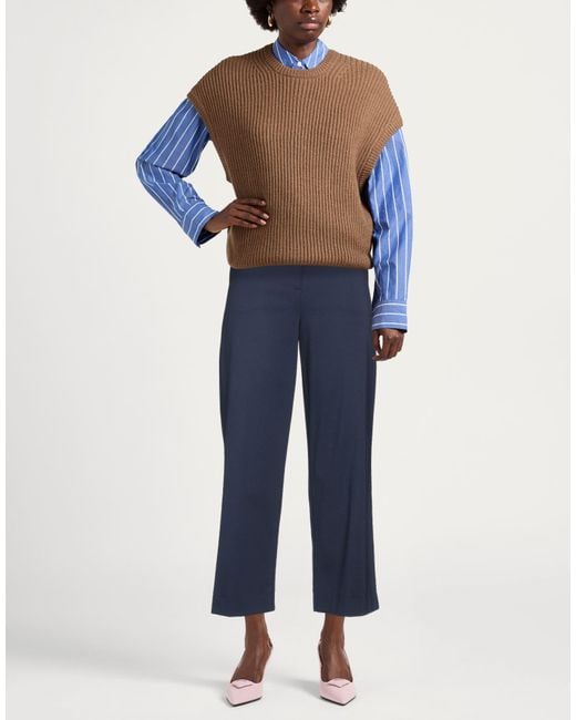 Marella Blue Midnight Pants Viscose, Polyamide, Elastane