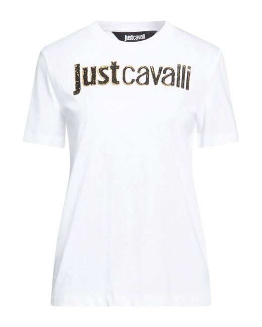 Just Cavalli White T-Shirt Cotton
